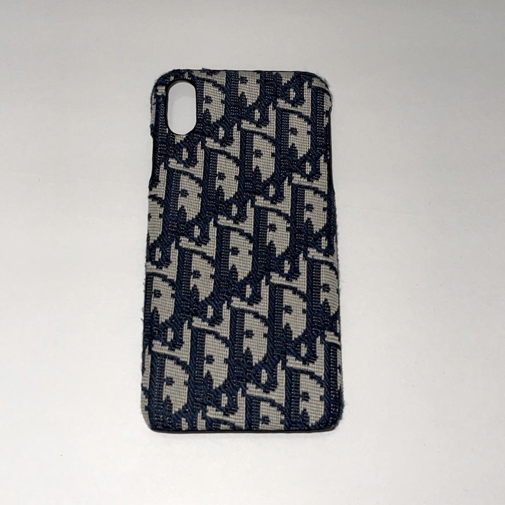 Navy Dior iPhone XS Max case